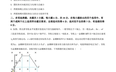 2022年高考物理试卷（河北）（空白卷）_物理历年高考真题_新&middot;PDF版2008-2025&middot;高考物理真题_物理（按试卷类型分类）2008-2025_自主命题卷&middot;物理（2008-2025）_河北自主命题&middot;物理（2021-2025）