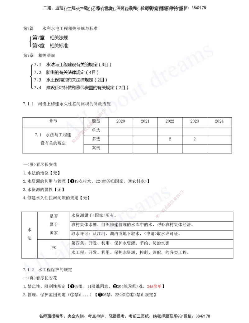 2025-14-第二篇-第7章-相关法规_2026年一级建造师_2026年一建水利_2025年一建水利SVIP_04-冲刺串讲✿考点强化✿小灶集训_01-水利《冲刺串讲班》李想XSW推荐_讲义