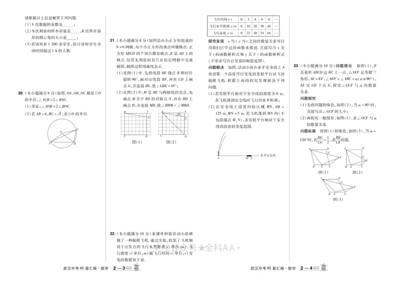 2025《中考数学45套》武汉_2026《中考》数学、英语、物理+化学安徽、河北、河南、山西、辽宁、湖北_2026《中考数学45套》全国地方版