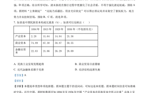 2023年高考历史试卷（新课标）（解析卷）_历史历年高考真题_新&middot;Word版2008-2025&middot;高考历史真题_历史（按年份分类）2008-2025_2023&middot;历史高考真题