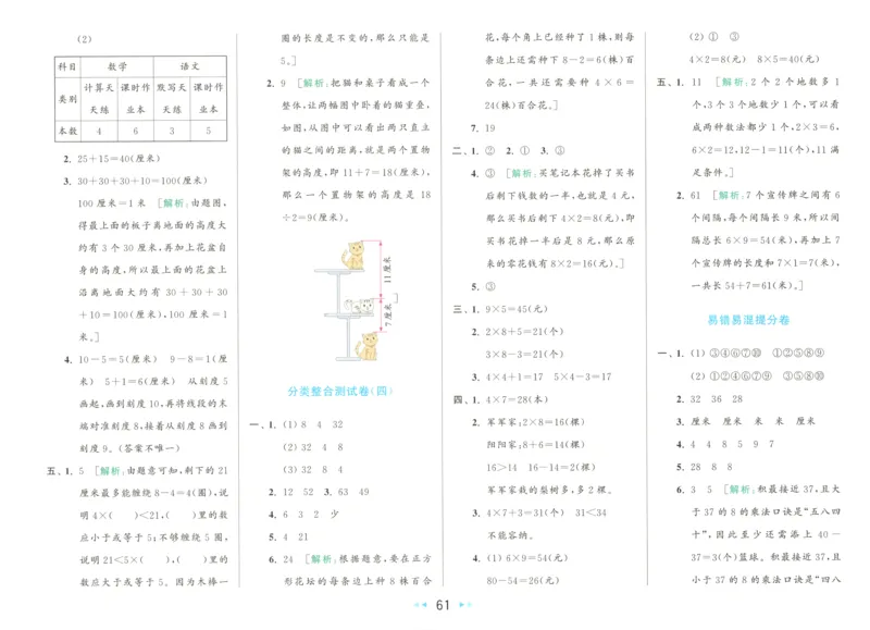 答案_2025秋亮点给力大试卷数学2上RJ