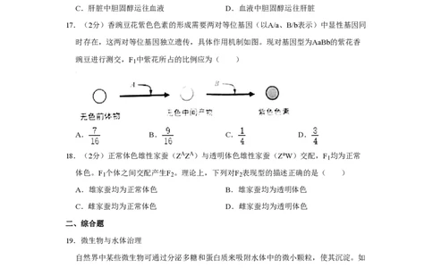 2022年高考生物试卷（上海）（空白卷）_生物历年高考真题_新&middot;PDF版2008-2025&middot;高考生物真题_生物（按省份分类）2008-2025_2008-2022&middot;（上海）生物高考真题