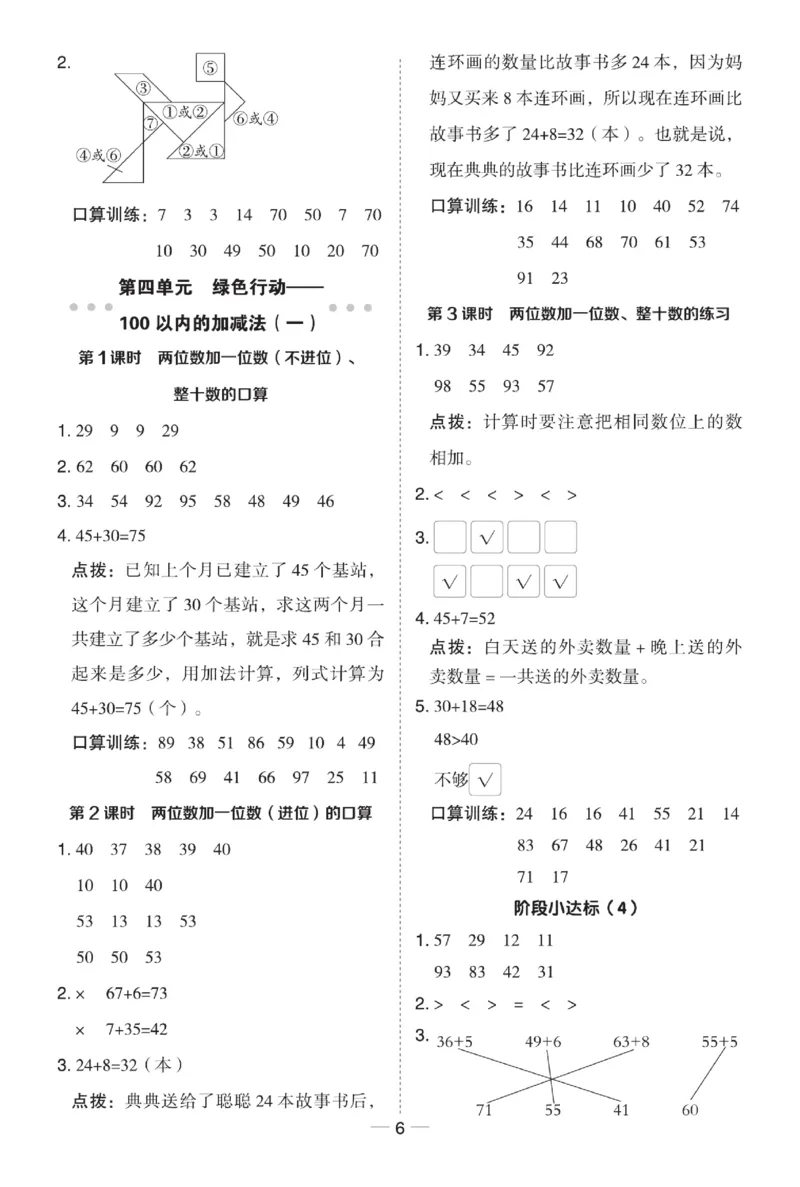 《典中点极速提分》数学1年级下册（54QD）_一年级上下册资料_小学一年级学习资料-25年更新版_1-04、小学一年级数学下册_1-4-2、练习题、作业、试题、试卷_青岛54版_电子册类