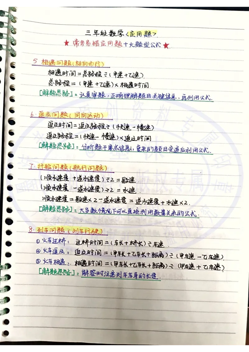 直播间同款三年级十大应用问题公式及方法-1_小学全网线上同款资料