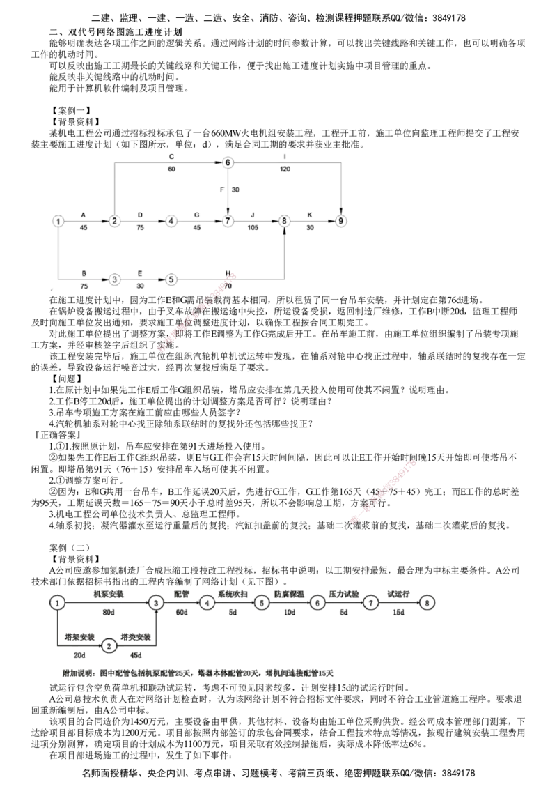 第03讲　进度专题（三）_2026年一级建造师_2026年一建机电_2025年一建机电SVIP_04-冲刺串讲✿考点强化✿小灶集训_16-机电《案例特训班》康仁杰JG_专题三　进度管理