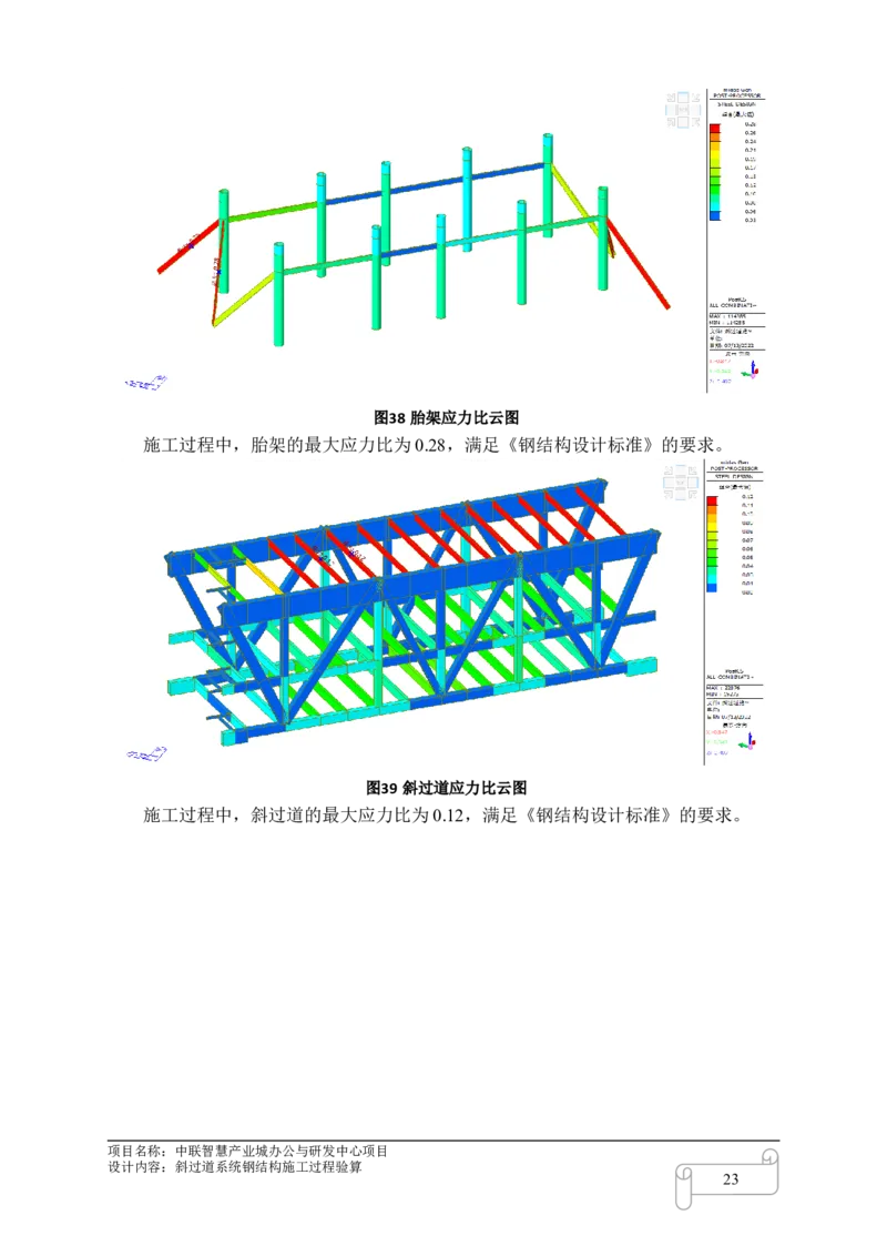 8.3中联智慧产业城办公与研发中心项目斜过道施工过程验算_2021-2023年优秀施组方案_施工方案_中联智慧产业城项目大跨度钢桁架高空拼装专项方案_1.施工方案