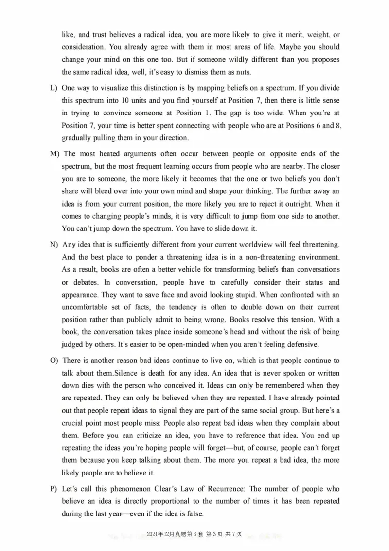 一键打印版2019-2023.12六级真题_大学英语四级+六级_六级真题_六级真题_赠：六级真题一键打印版