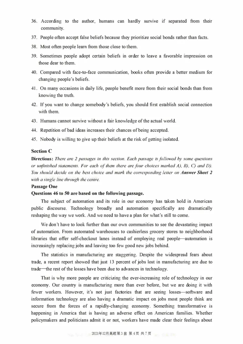 一键打印版2019-2023.12六级真题_大学英语四级+六级_六级真题_六级真题_赠：六级真题一键打印版