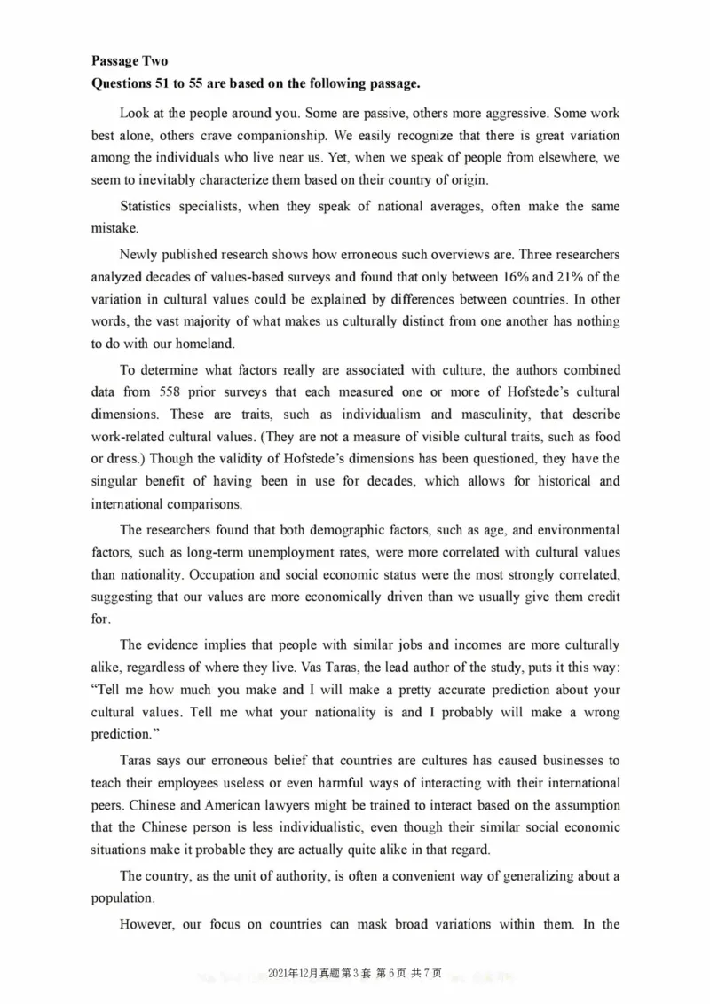 一键打印版2019-2023.12六级真题_大学英语四级+六级_六级真题_六级真题_赠：六级真题一键打印版