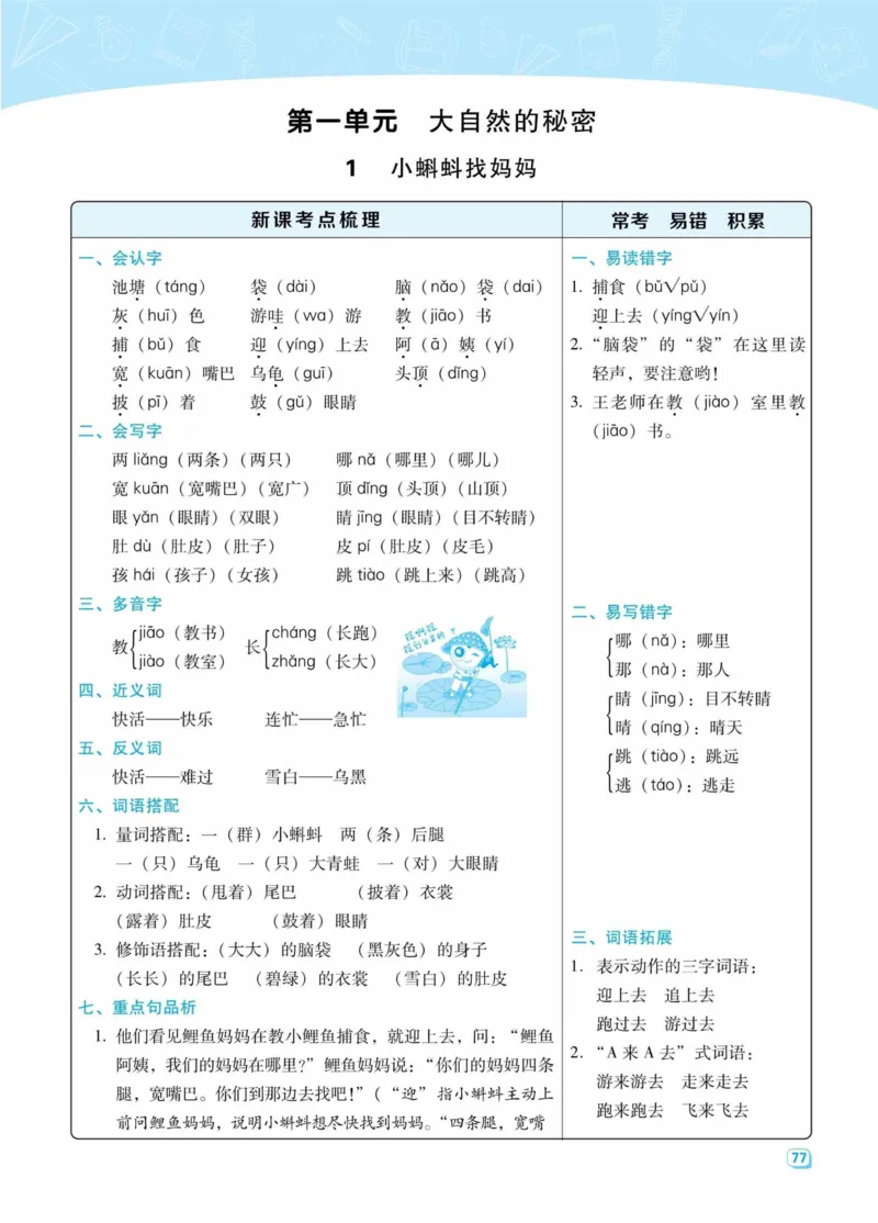 《典中点名师划重点》语文2年级上册（RJ）_二年级上下册资料_小学二年级学习资料-25年更新版_2-01、小学二年级语文上册_2-1-2、练习题、作业、试题、试卷_电子册类