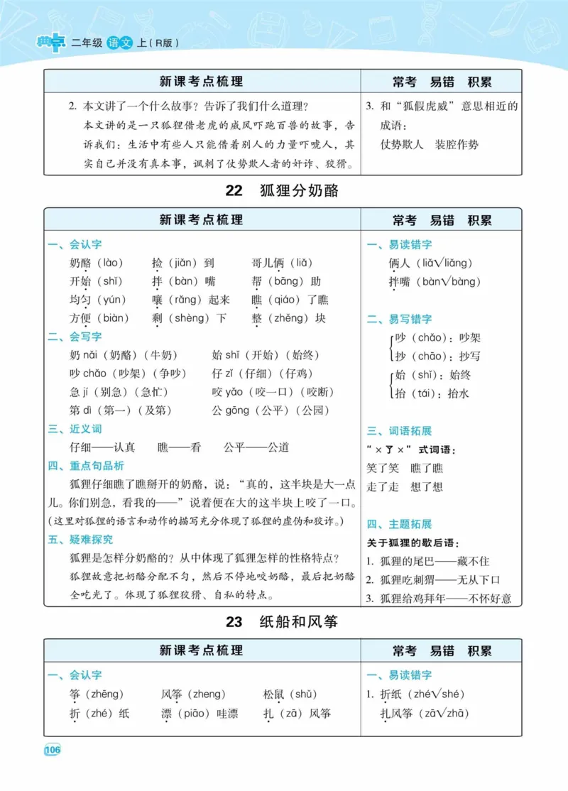 《典中点名师划重点》语文2年级上册（RJ）_二年级上下册资料_小学二年级学习资料-25年更新版_2-01、小学二年级语文上册_2-1-2、练习题、作业、试题、试卷_电子册类
