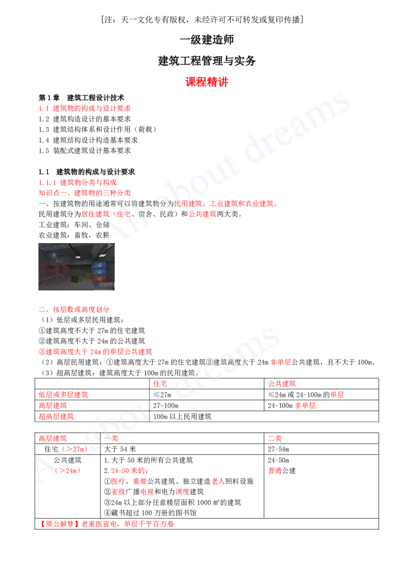 2025-01-第1章-1.1-建筑物的构成与设计要求（一）_2026年一级建造师_2026年一建建筑_2025年一建建筑SVIP_02-基础精讲✿高端面授✿深度强化_13-建筑《天一精讲班》周超、徐云博KL