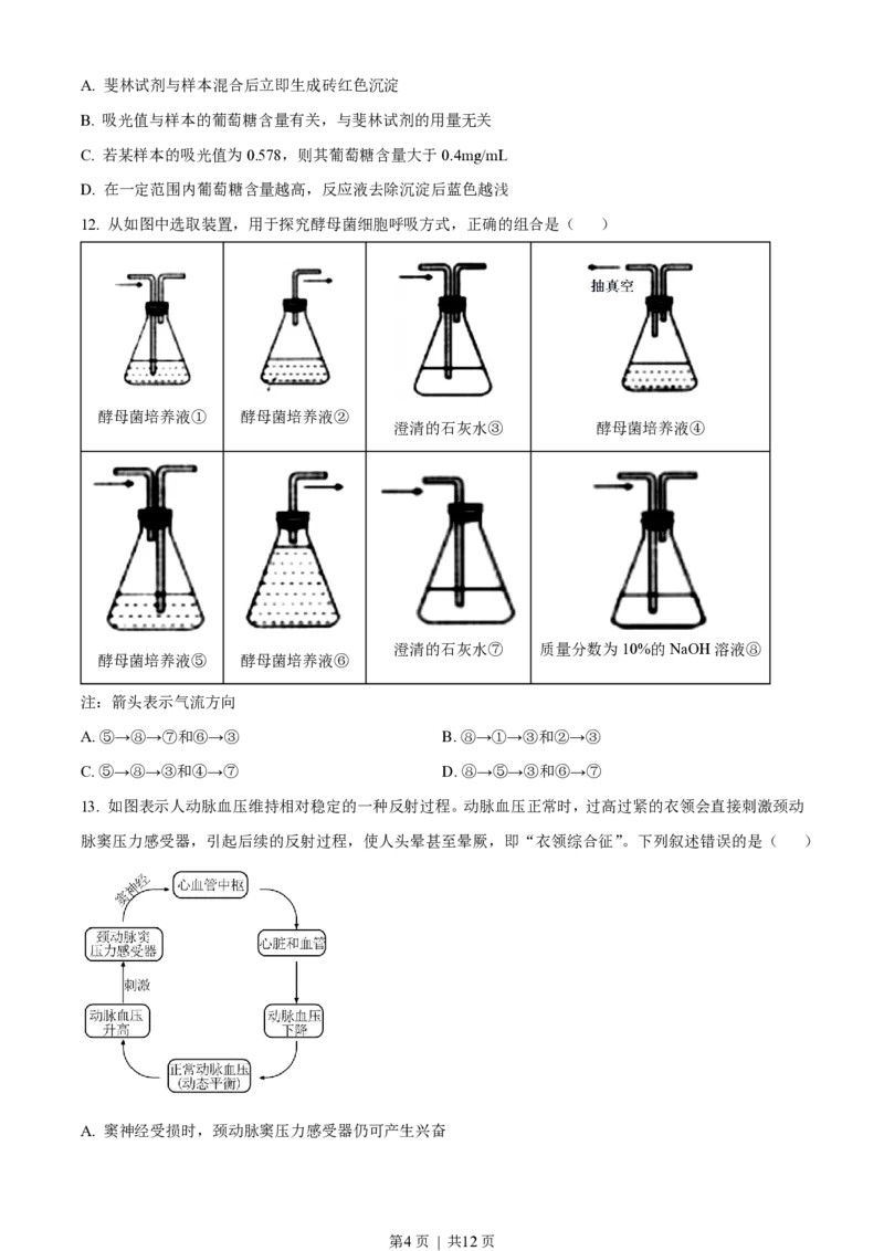2022年高考生物试卷（重庆）（空白卷）_生物历年高考真题_新&middot;PDF版2008-2025&middot;高考生物真题_生物（按省份分类）2008-2025_2012-2024&middot;（重庆）生物高考真题