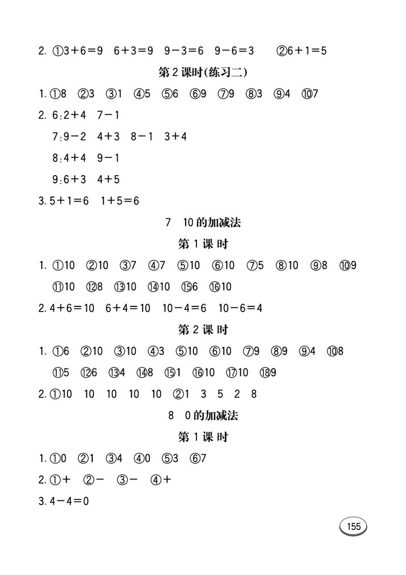 《七彩口算题卡》数学1年级上册（JJ）_一年级上下册资料_小学一年级学习资料-25年更新版_1-03、小学一年级数学上册_冀教版_10、电子书籍