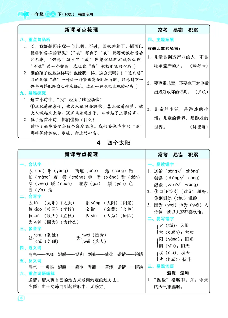 《典中点名师划重点》语文1年级下册（RJ）_一年级上下册资料_小学一年级学习资料-25年更新版_1-02、小学一年级语文下册_3-6-2-2、练习题、作业、专项、试卷_部编（人教）版_电子册类