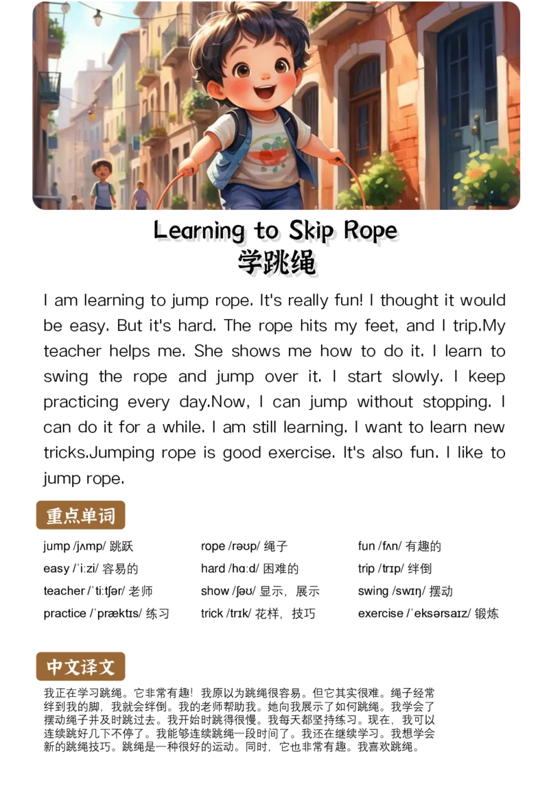 通用晨读英语小短文小作文50篇50页_小学全网线上同款资料_11号