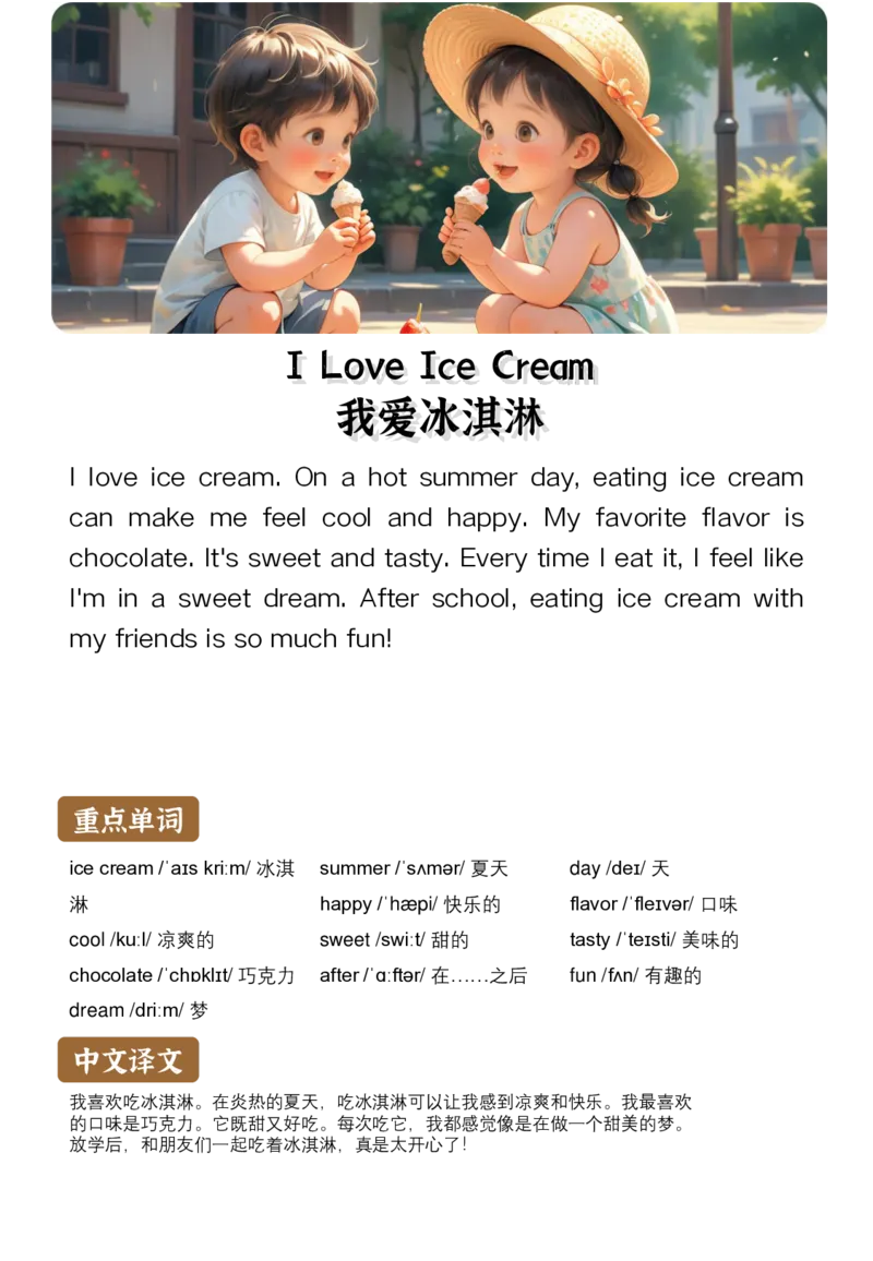 通用晨读英语小短文小作文50篇50页_小学全网线上同款资料_11号