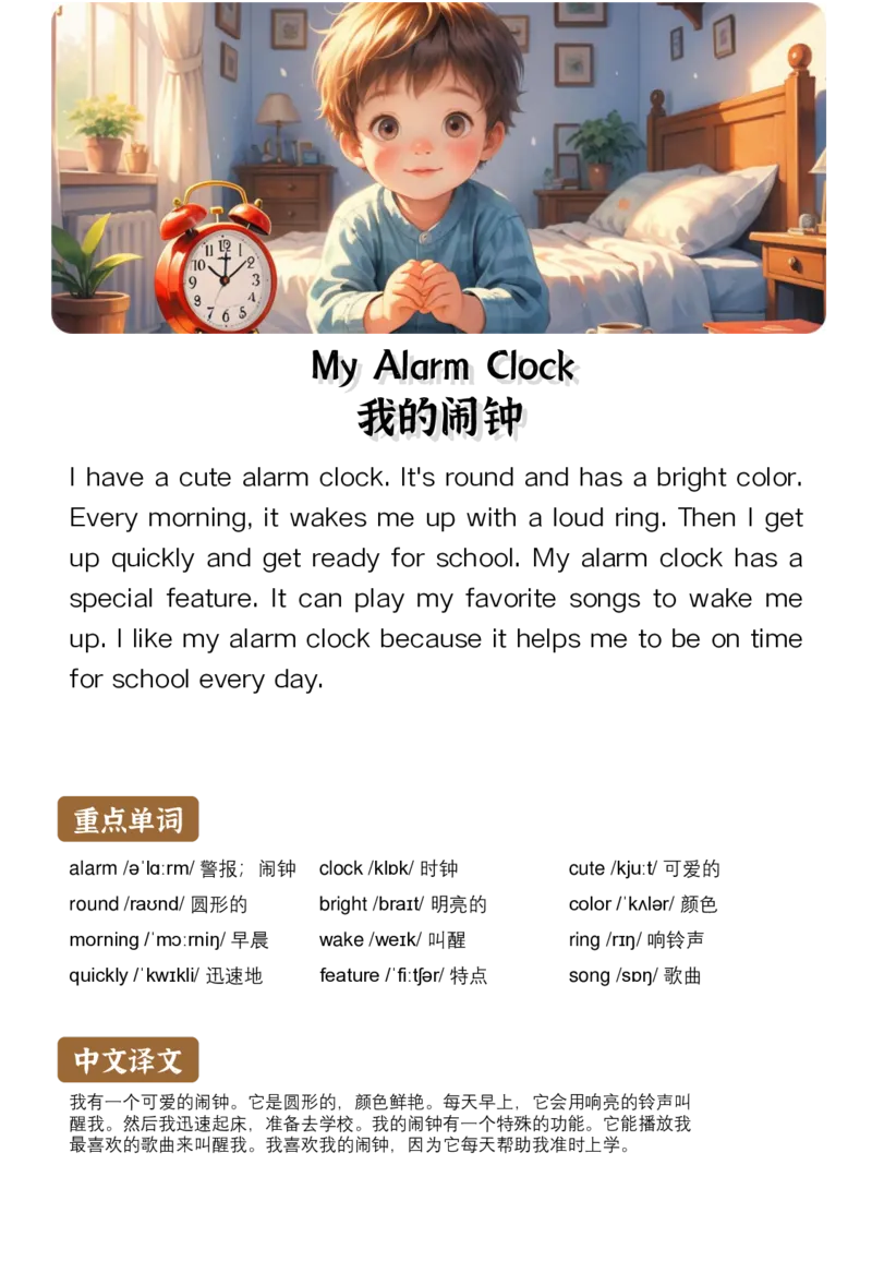 通用晨读英语小短文小作文50篇50页_小学全网线上同款资料_11号