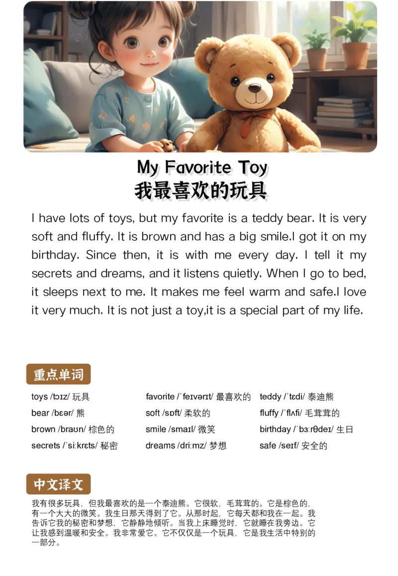 通用晨读英语小短文小作文50篇50页_小学全网线上同款资料_11号