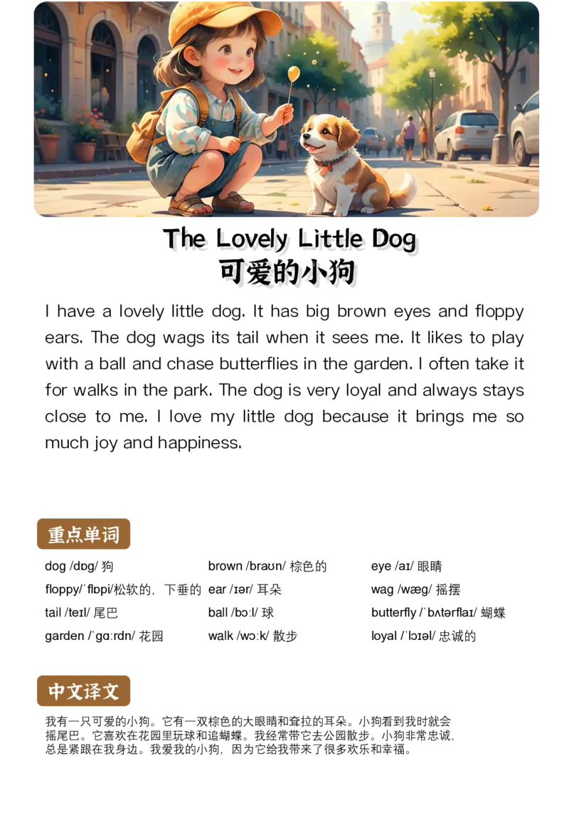 通用晨读英语小短文小作文50篇50页_小学全网线上同款资料_11号