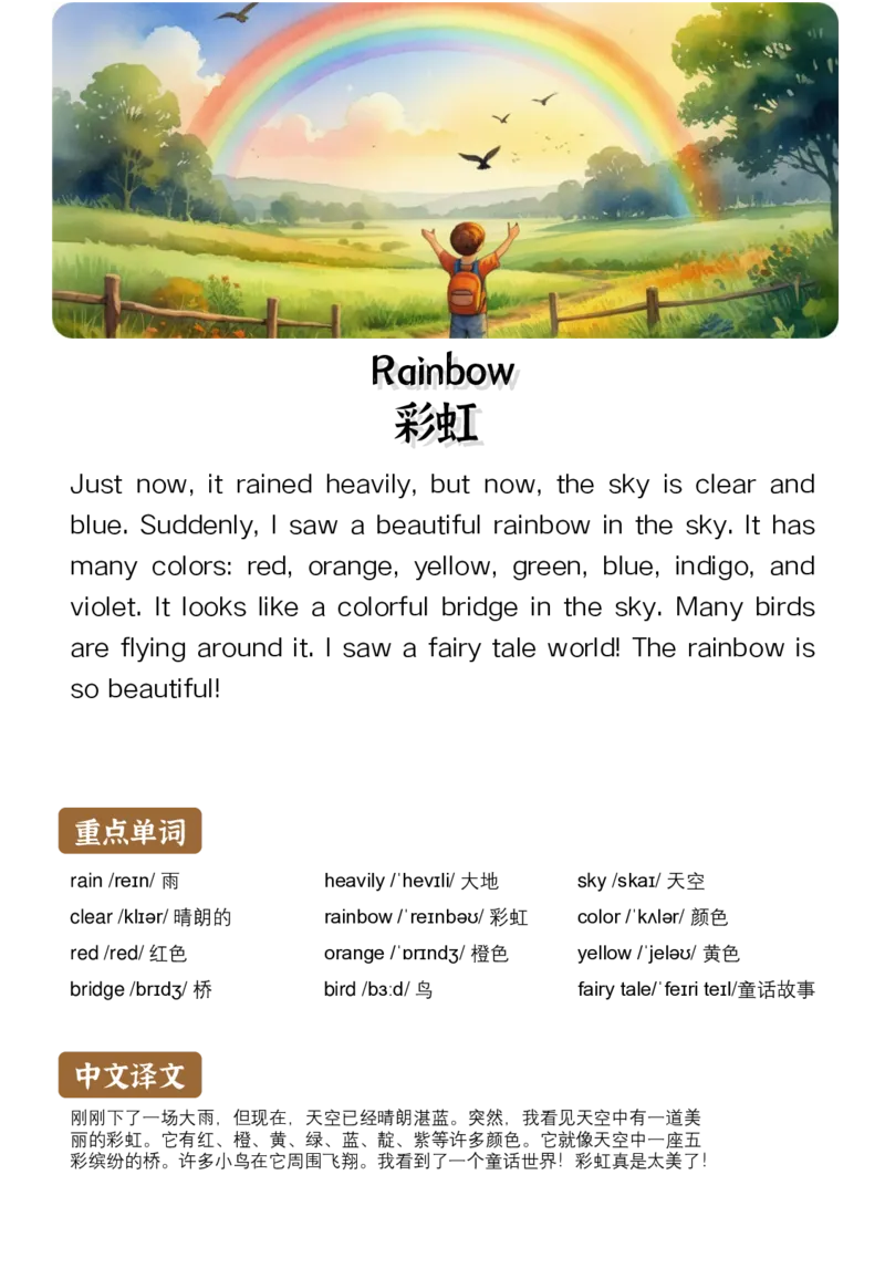 通用晨读英语小短文小作文50篇50页_小学全网线上同款资料_11号