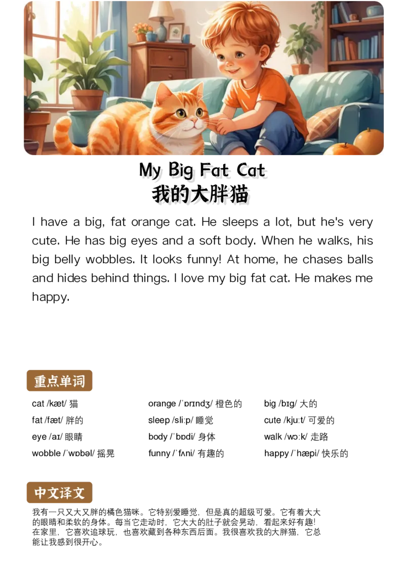 通用晨读英语小短文小作文50篇50页_小学全网线上同款资料_11号