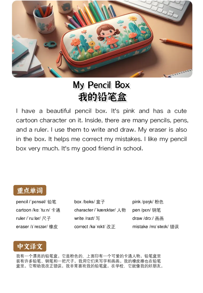 通用晨读英语小短文小作文50篇50页_小学全网线上同款资料_11号