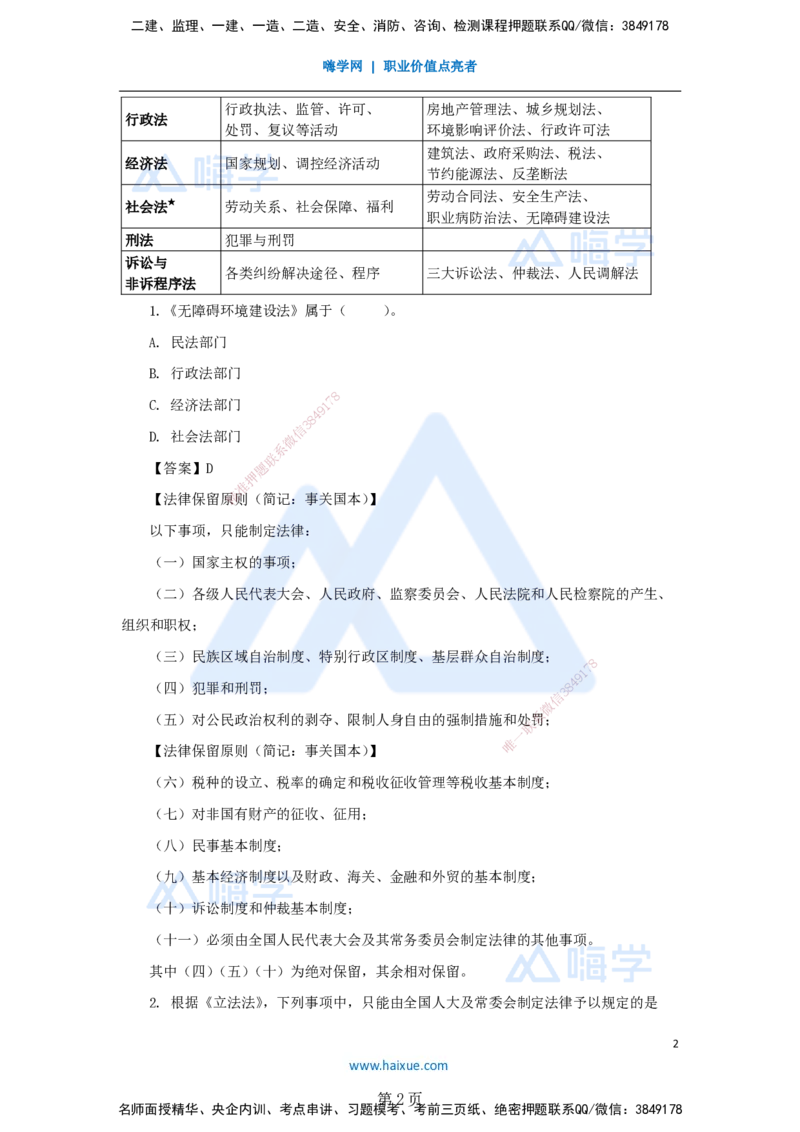名师冲刺特训&mdash;&mdash;讲义合集_2026年一建法规_2025年一建法规SVIP_04-冲刺串讲✿考点强化✿小灶集训_34-法规《名师冲刺特训》陈印HX_讲义