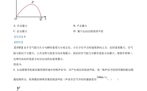 2023年高考物理试卷（浙江）（1月）（解析卷）_物理历年高考真题_新&middot;Word版2008-2025&middot;高考物理真题_物理（按试卷类型分类）2008-2025_自主命题卷&middot;物理（2008-2025）