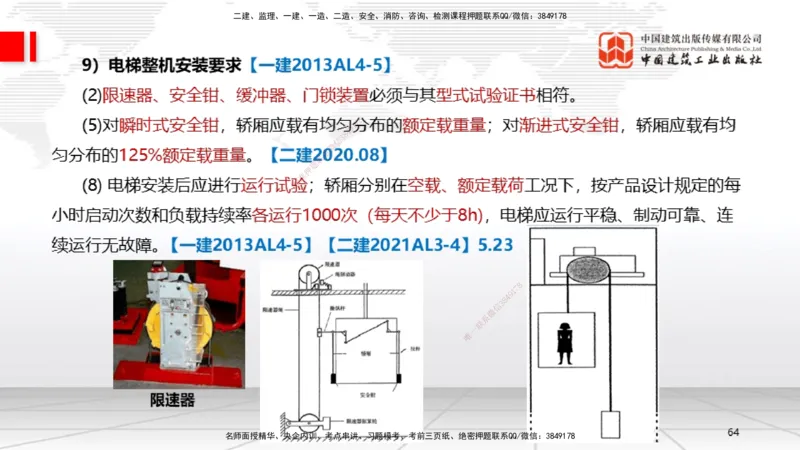 B12节：3.5电梯工程安装技术（05.08）_2026年一级建造师_2026年一建机电_2025年一建机电SVIP_02-基础精讲✿高端面授✿深度强化_05-机电《两轮基础直播》闫娜JGS_讲义