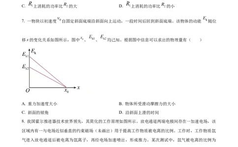 2022年高考物理试卷（福建）（空白卷）_物理历年高考真题_新&middot;Word版2008-2025&middot;高考物理真题_物理（按省份分类）2008-2025_2012-2025&middot;（福建）物理高考真题