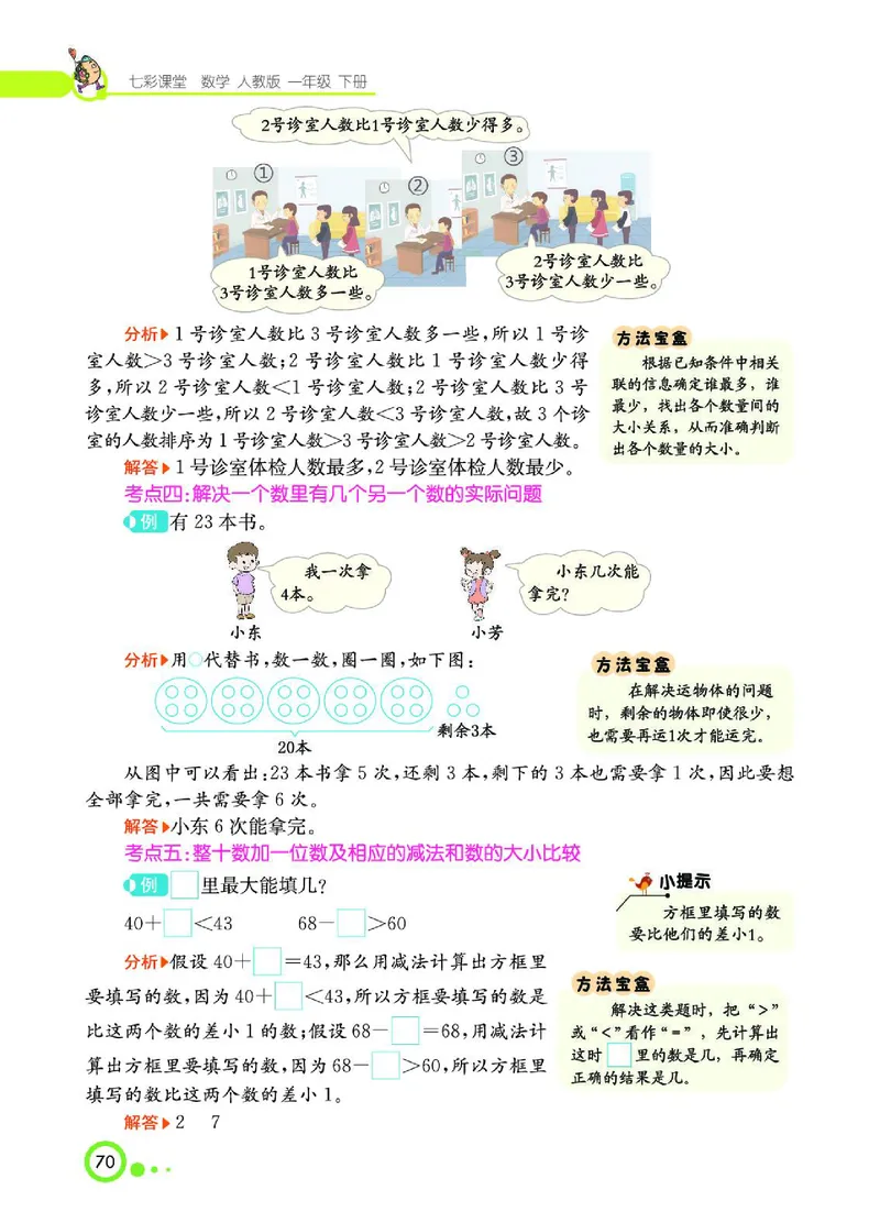《七彩课堂》数学1年级下册（RJ）_一年级上下册资料_小学一年级学习资料-25年更新版_1-04、小学一年级数学下册_1-4-2、练习题、作业、试题、试卷_人教版_电子册
