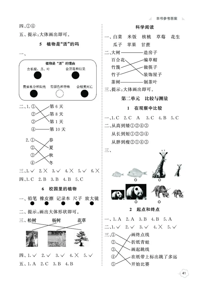 《七彩同步训练》科学1年级上册（教科版）_一年级上下册资料_小学一年级学习资料-25年更新版_1-09、小学一年级科学上册_教科版_电子册类
