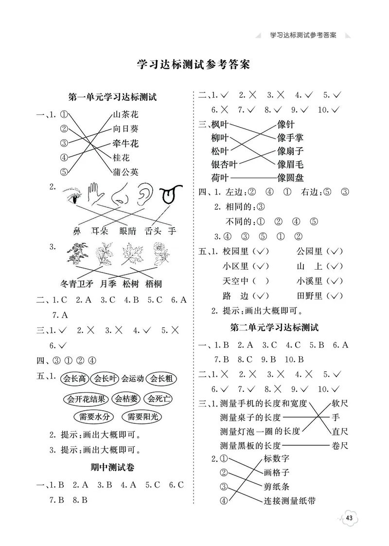 《七彩同步训练》科学1年级上册（教科版）_一年级上下册资料_小学一年级学习资料-25年更新版_1-09、小学一年级科学上册_教科版_电子册类