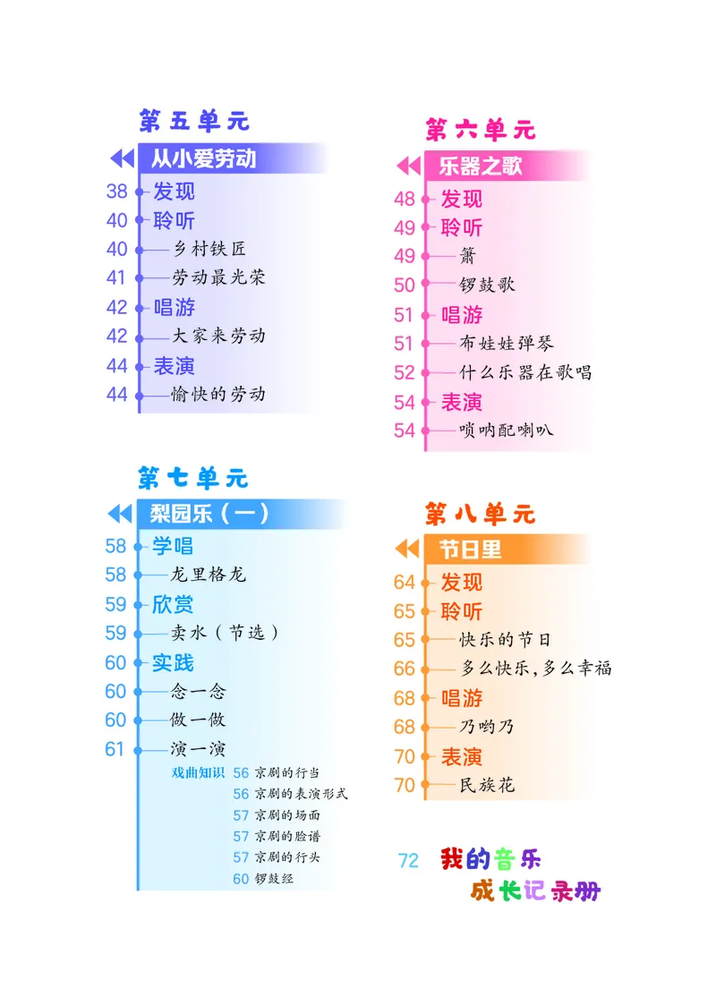 音乐一下冀少版（2025春）简谱_小学全网线上同款资料_2025春新增教材合集_小学音乐（2025春新教材）