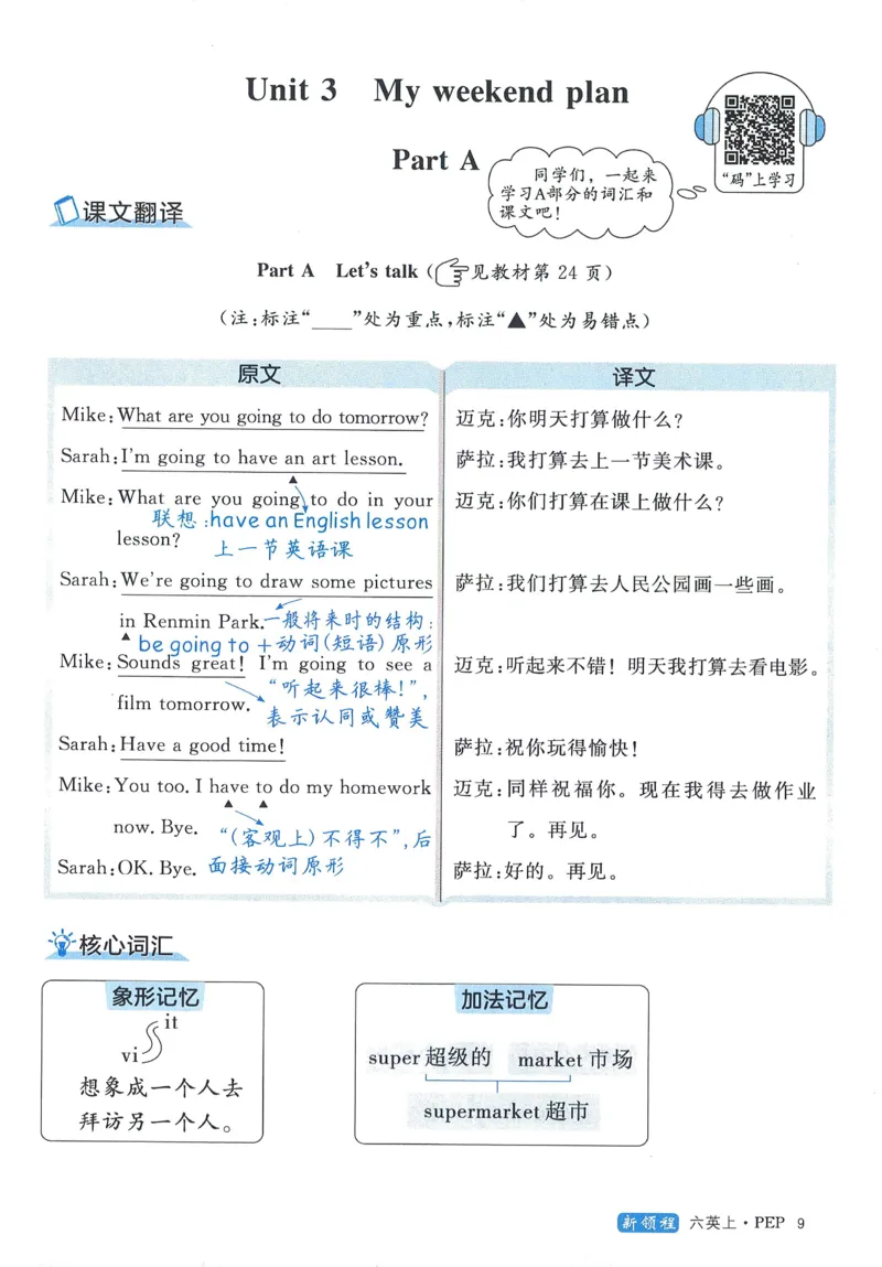 知识梳理英语6_《优翼新领程》25秋英语6年级上册（人教PEP）
