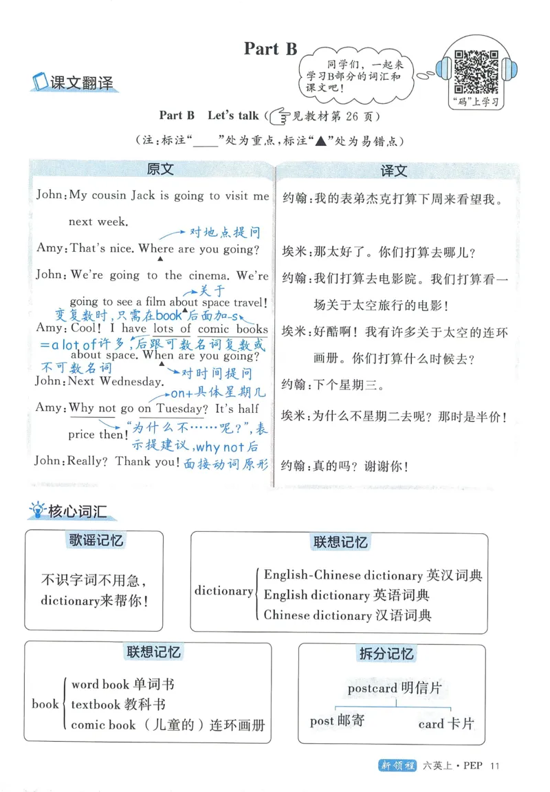 知识梳理英语6_《优翼新领程》25秋英语6年级上册（人教PEP）