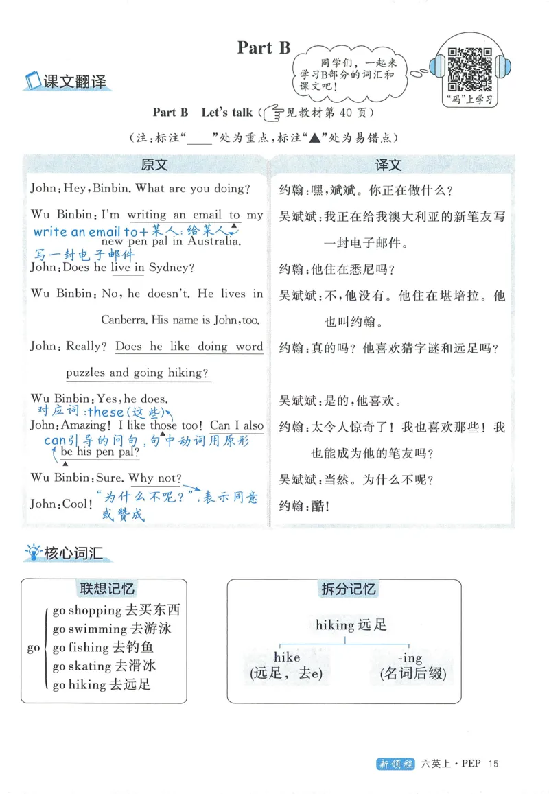 知识梳理英语6_《优翼新领程》25秋英语6年级上册（人教PEP）