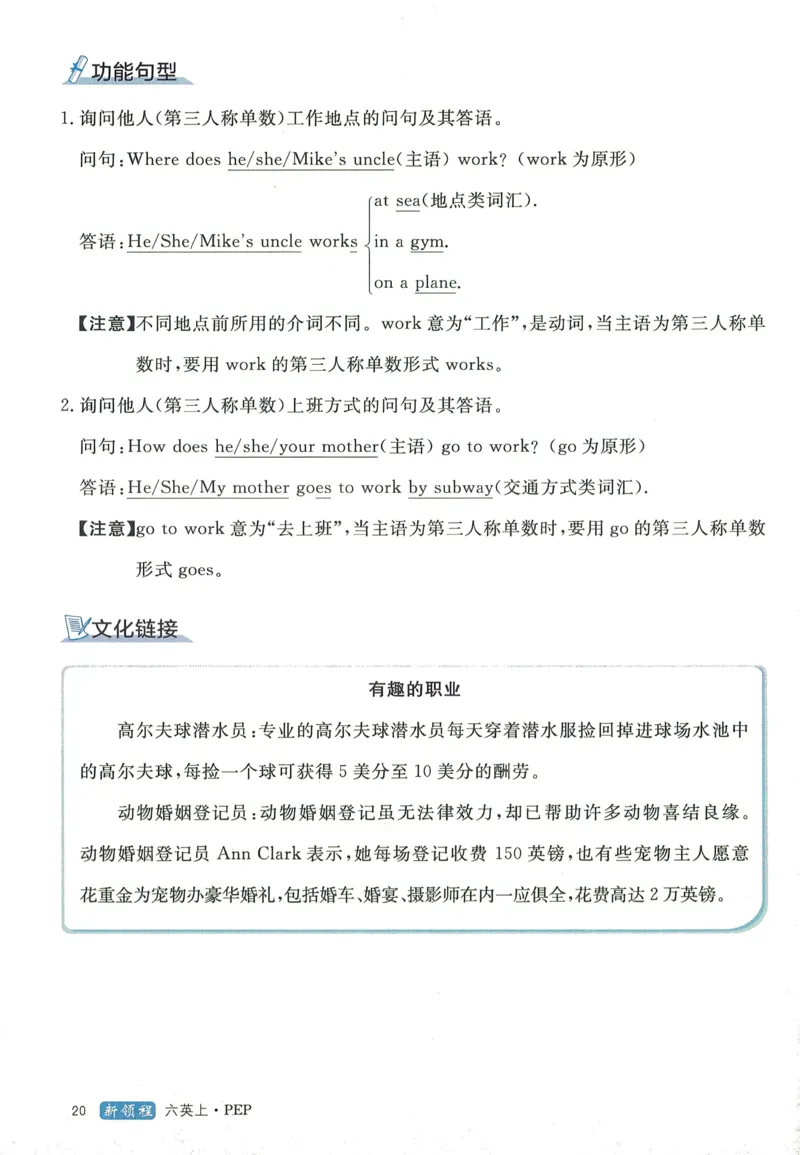 知识梳理英语6_《优翼新领程》25秋英语6年级上册（人教PEP）