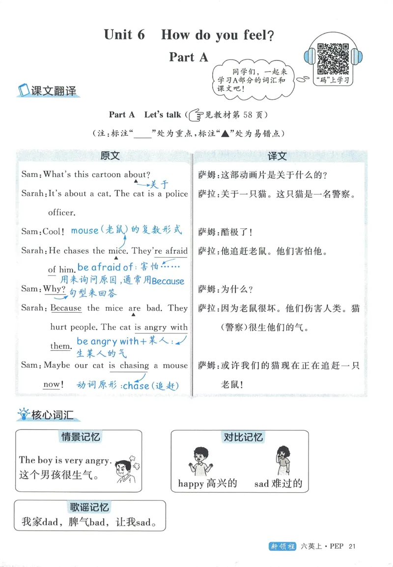 知识梳理英语6_《优翼新领程》25秋英语6年级上册（人教PEP）