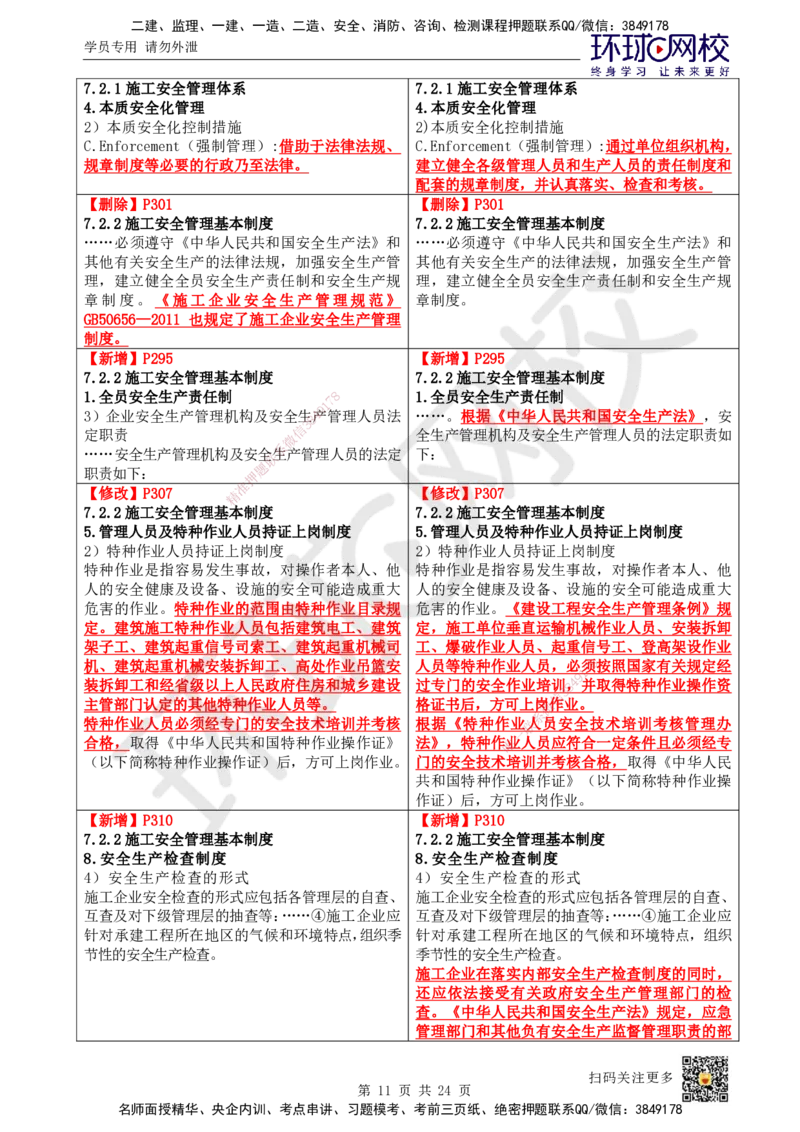 HQ-管理-25年一建新旧教材对比_2026年一级建造师_2026年一建管理_2025年一建管理SVIP_01-精华文档✿电子教材✿历年真题_11-管理《新旧教材对比》HQ