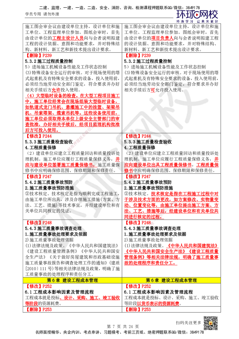 HQ-管理-25年一建新旧教材对比_2026年一级建造师_2026年一建管理_2025年一建管理SVIP_01-精华文档✿电子教材✿历年真题_11-管理《新旧教材对比》HQ