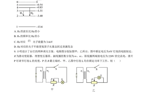 2024年高考物理试卷（重庆）（空白卷）_物理历年高考真题_新&middot;Word版2008-2025&middot;高考物理真题_物理（按年份分类）2008-2025_2024&middot;高考物理真题