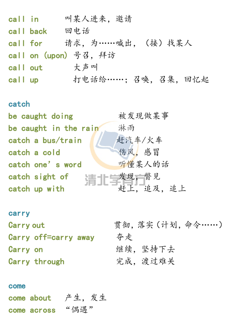 英语59高中英语丨31组高频动词固定搭配+17组介词短语，让你高考英语轻松得分！_S054高中英语备考必备学习资料包