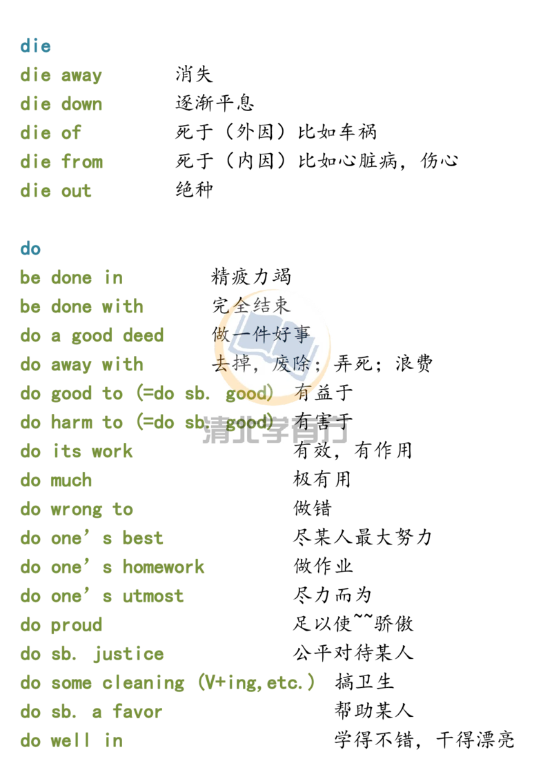 英语59高中英语丨31组高频动词固定搭配+17组介词短语，让你高考英语轻松得分！_S054高中英语备考必备学习资料包