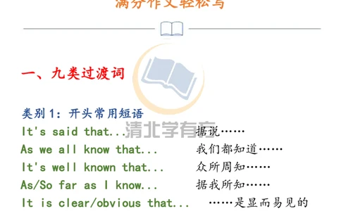 英语55高中英语写作9类过渡词+30组同义表达+100句俗语_S054高中英语备考必备学习资料包