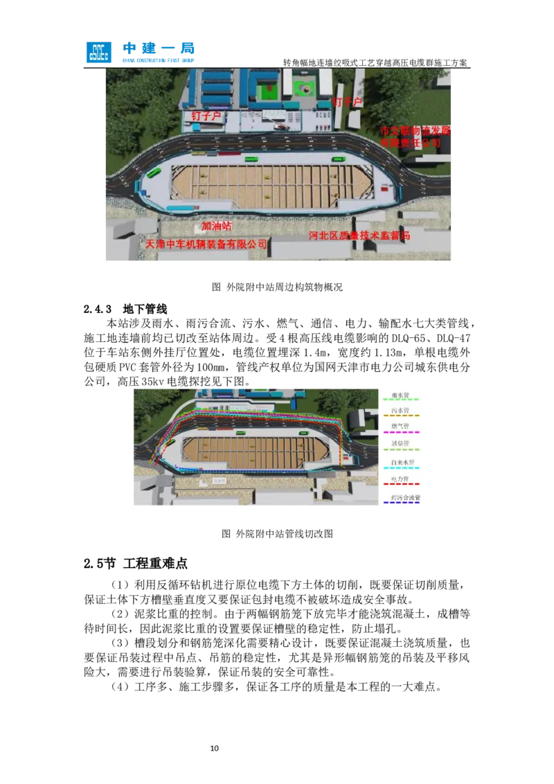 外院附中站转角幅地连墙绞吸式工艺穿越高压电缆群施工方案_2021-2023年优秀施组方案_施工方案_01外院附中站转角幅地连墙绞吸式工艺穿越高压电缆群施工方案