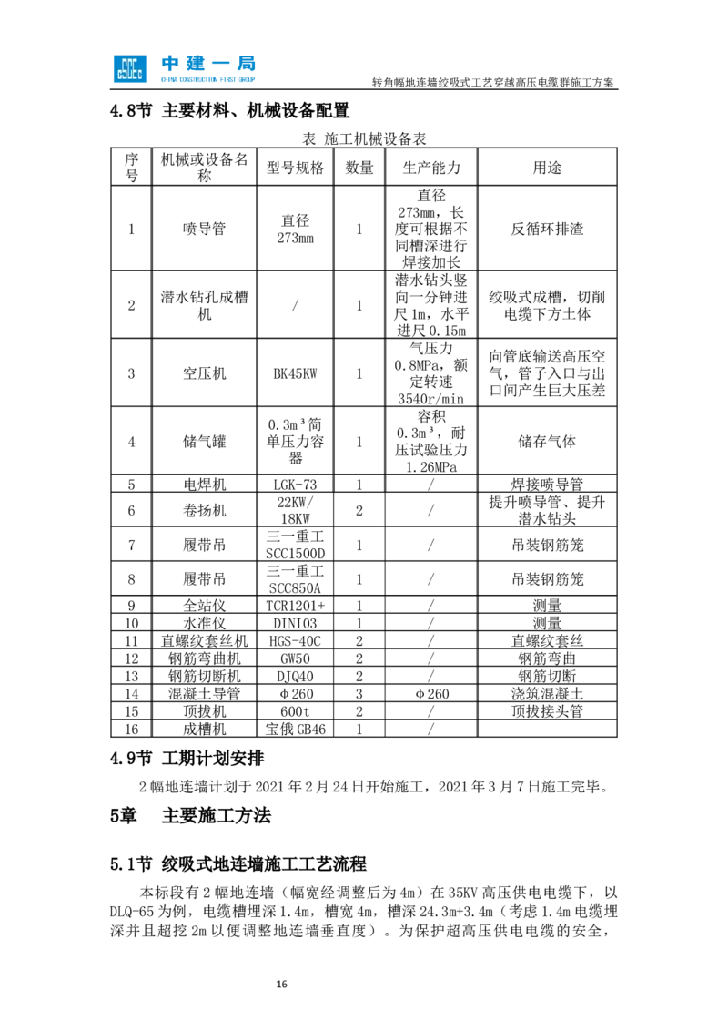 外院附中站转角幅地连墙绞吸式工艺穿越高压电缆群施工方案_2021-2023年优秀施组方案_施工方案_01外院附中站转角幅地连墙绞吸式工艺穿越高压电缆群施工方案
