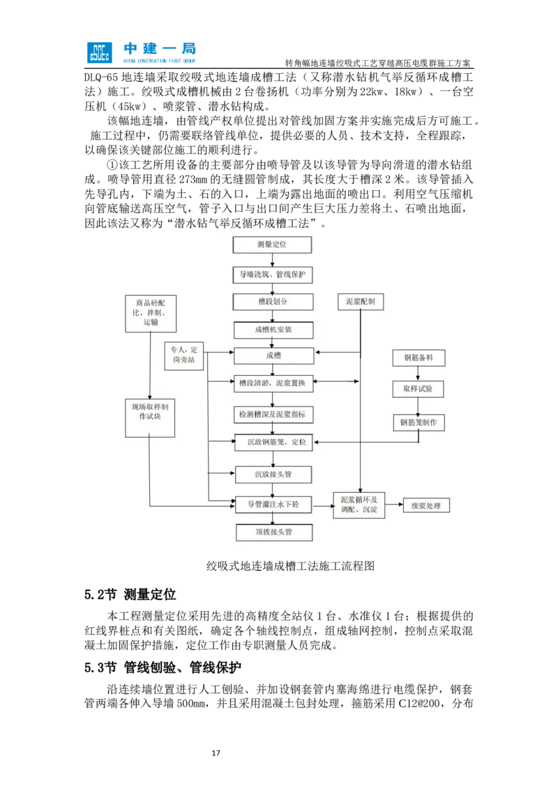 外院附中站转角幅地连墙绞吸式工艺穿越高压电缆群施工方案_2021-2023年优秀施组方案_施工方案_01外院附中站转角幅地连墙绞吸式工艺穿越高压电缆群施工方案