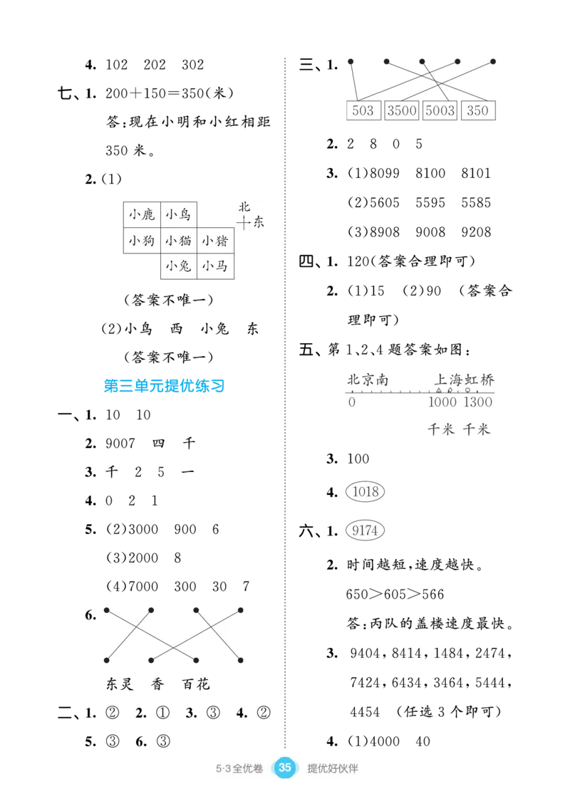 《53单元提优练习》数学2年级下册（BS）_二年级上下册资料_小学二年级学习资料-25年更新版_2-04、小学二年级数学下册_2-4-2、练习题、作业、试题、试卷_北师大版_电子册类